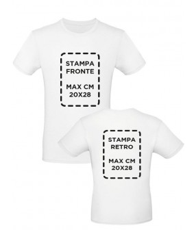 Maglietta Unisex Fronte-Retro Bianco - Graficamente