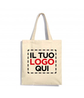 shopper cotone natural con logo - graficamente